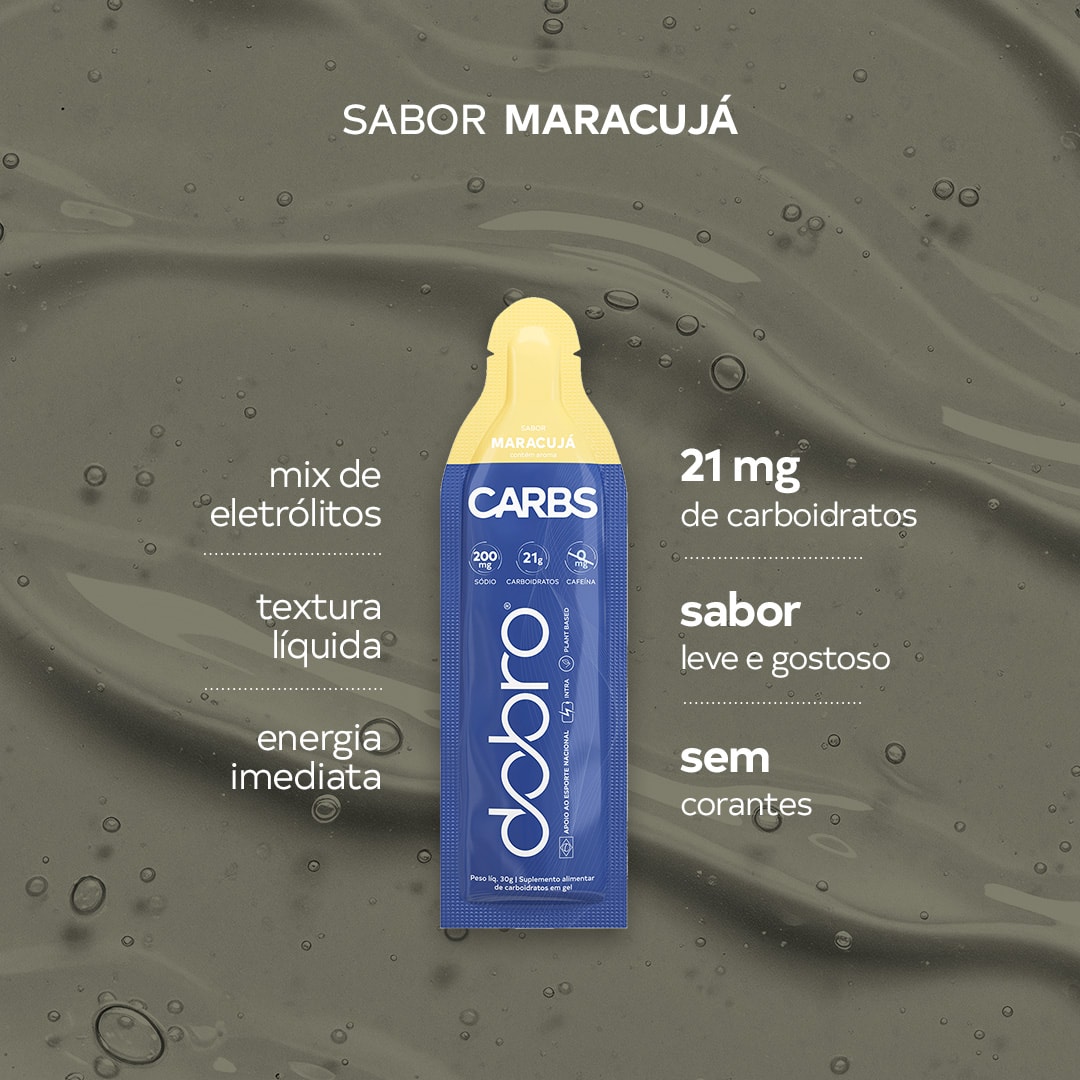 Compre Carbs Gel sabor Maracujá 10x30g com Qualidade | Dobro